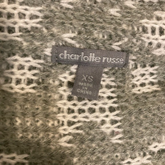 White Gray Tan Aztec Fringe Hem Kimono Size XS - Picture 3 of 4